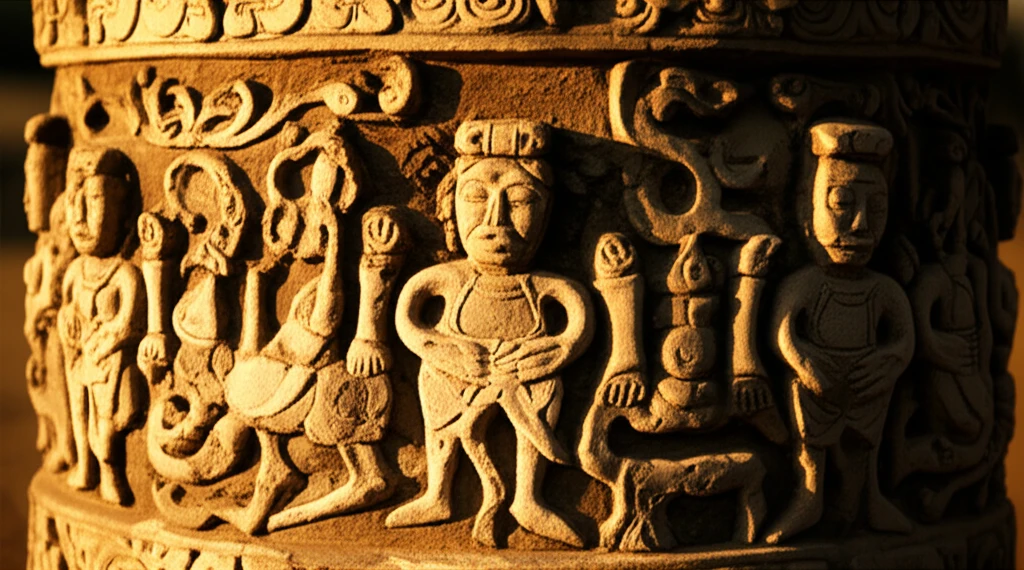 인도 문화와 종교적 상징이 혼재된 이미지