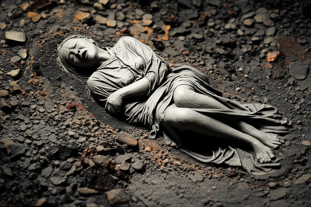 화쇄류에 희생된 폼페이 시민의 석고 본