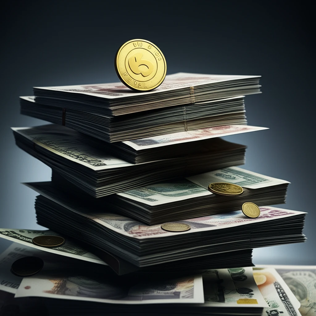 본론1 이미지 1: 금융 위기의 원인이 되는 레버리지와 탐욕을 상징하는 이미지