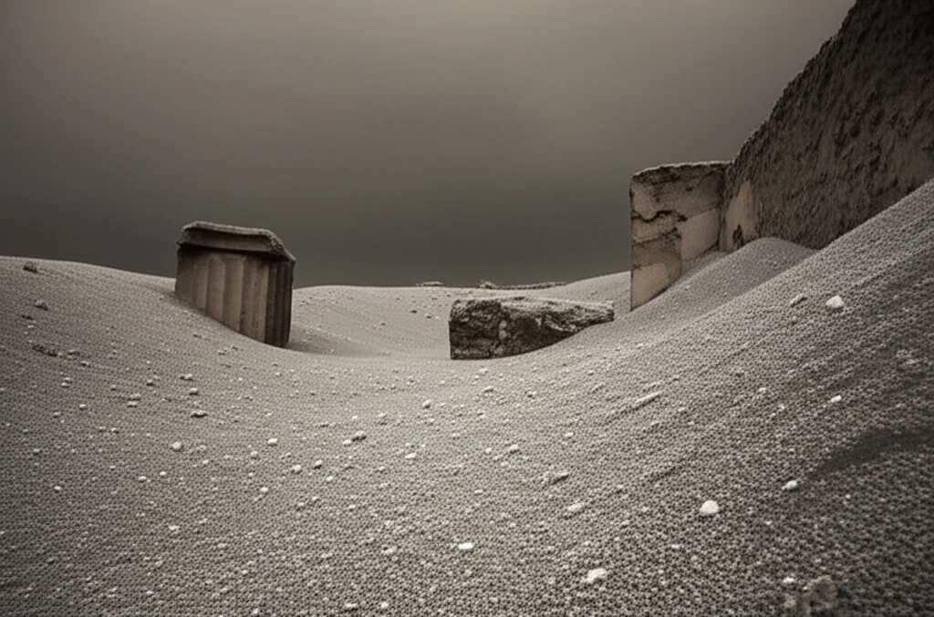 화산재가 덮인 폼페이 거리