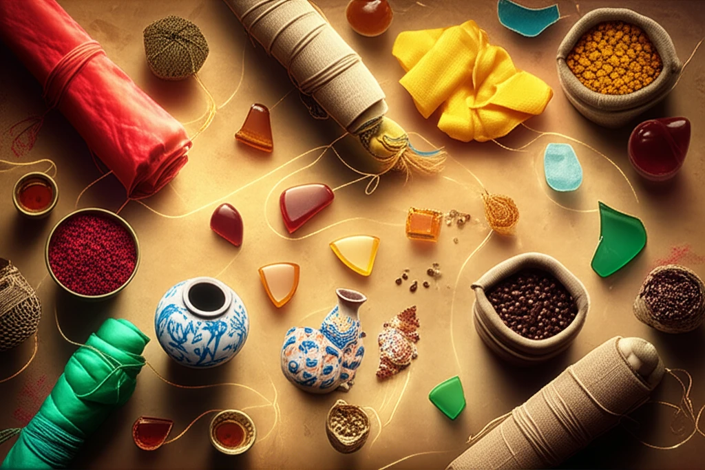 실크로드의 문화 교류를 상징하는 다양한 유물